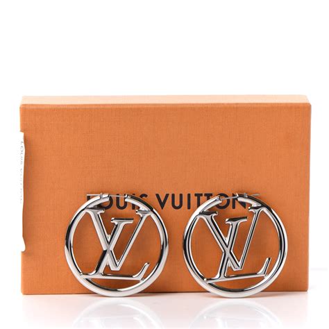 louis vuitton silver earrings